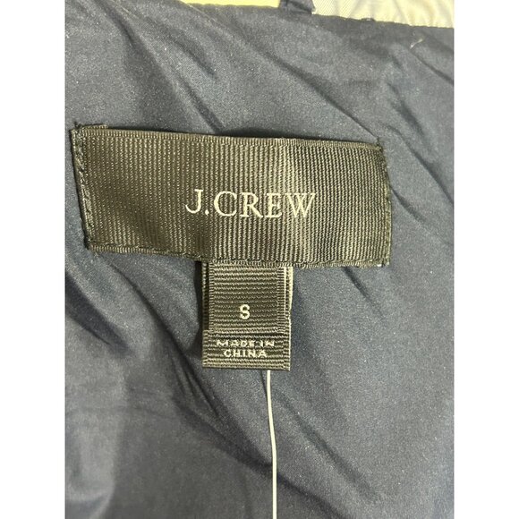 J. Crew Quilted Excursion Vest Buffalo Plaid in Blue / White - Sz S - New - Picture 7 of 10